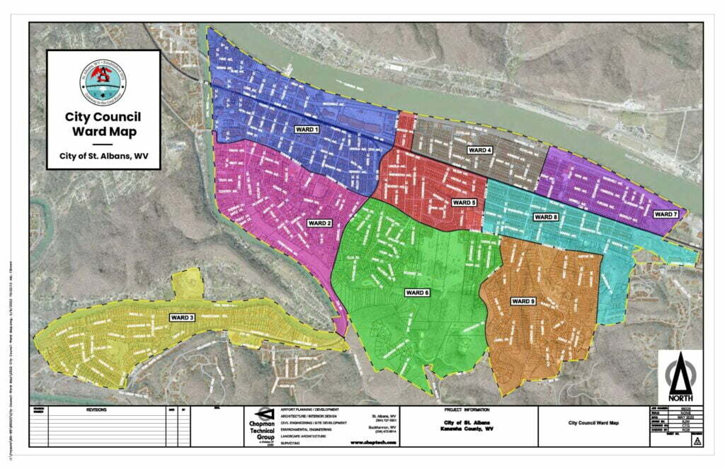 2022 St. Albans City Council Ward Map - Chapman Technical