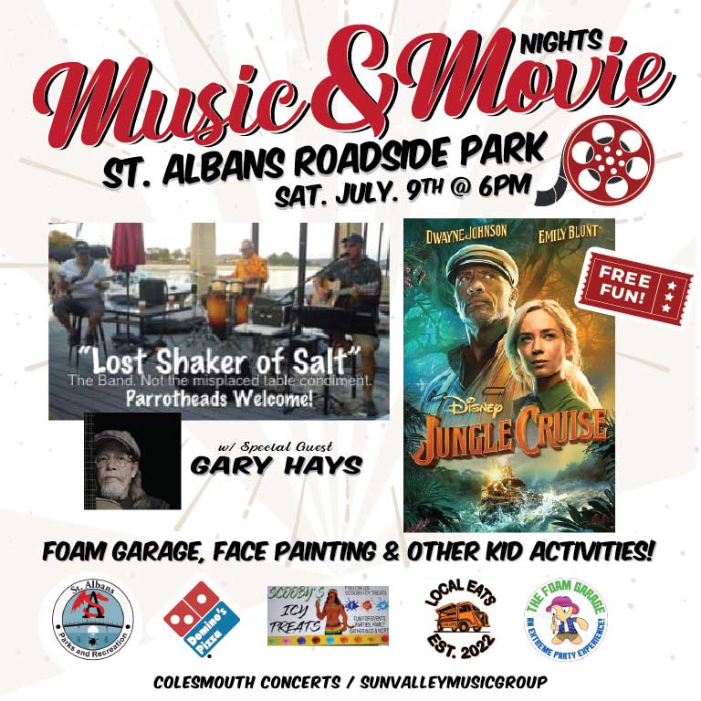 Music & Movie Nights at Roadside Park - July 9th