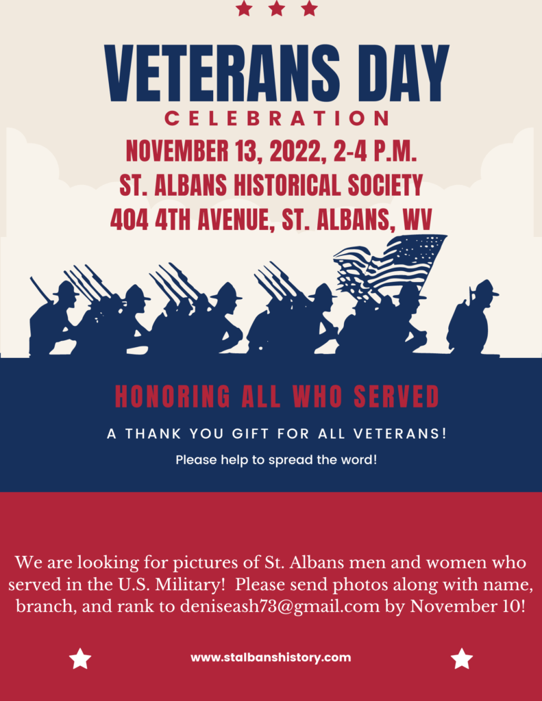 Veteran's Day Celebration november-13-2022-st-albans-wv-historical-society