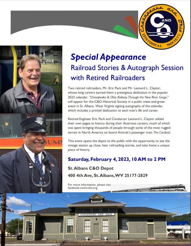 Special C&OHS Autograph Session at the St. Albans Depot with Retired Railroaders