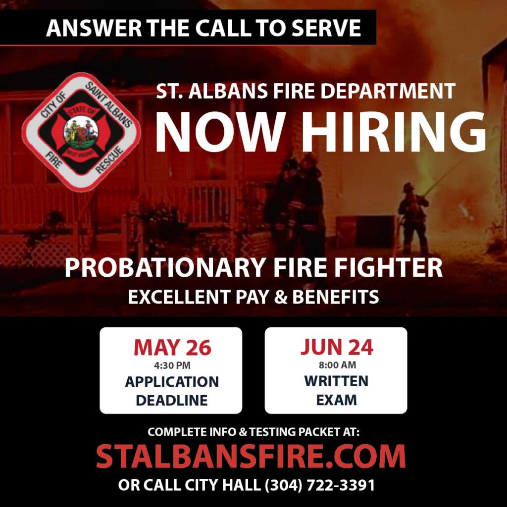 St. Albans Fire Department Set to Hire Probationary Firefighters