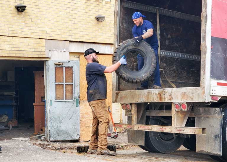 St. Albans Junior High Building Tire Removal Process