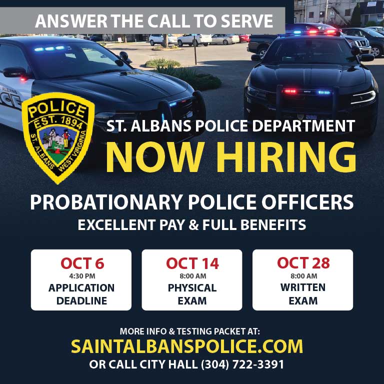 St. Albans Police Department is Hiring Probationary Police Officers