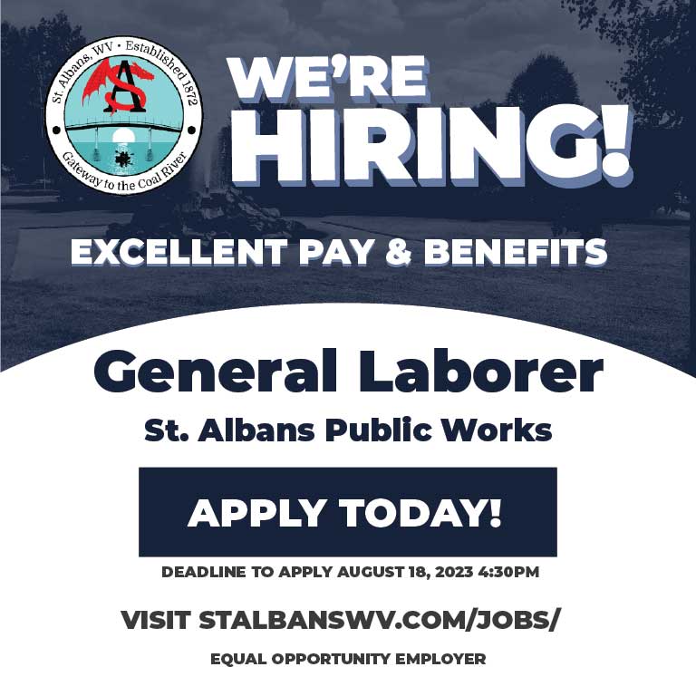 Now Hiring - General Laborer - St. Albans Public Works