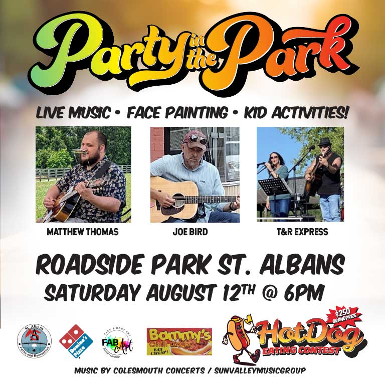 Party in the Park - Live Music & Family Fun - August 12