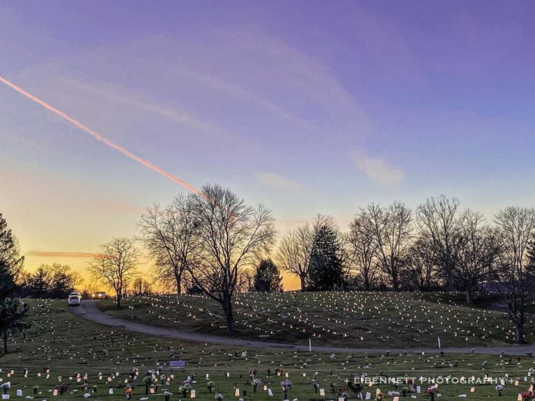 2025 Cunningham Memorial Annual Candle Lighting Event - December 6th - Dusk - Photo Courtesy of Lisa Downey Bennett