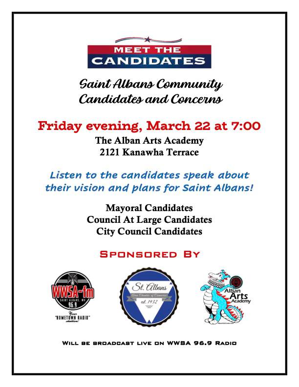 St. Albans Community: Candidates and Concerns - Meet the Candidates Event - March 22pm - 7pm