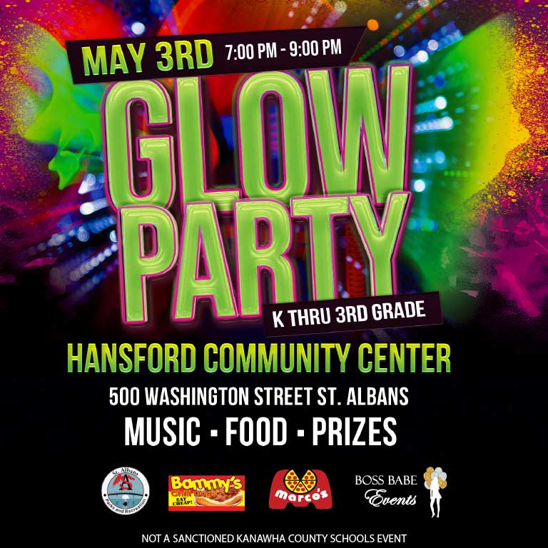 Glow Party - K-3Grade - Hansford Center - May 3 - 7pm - 9pm