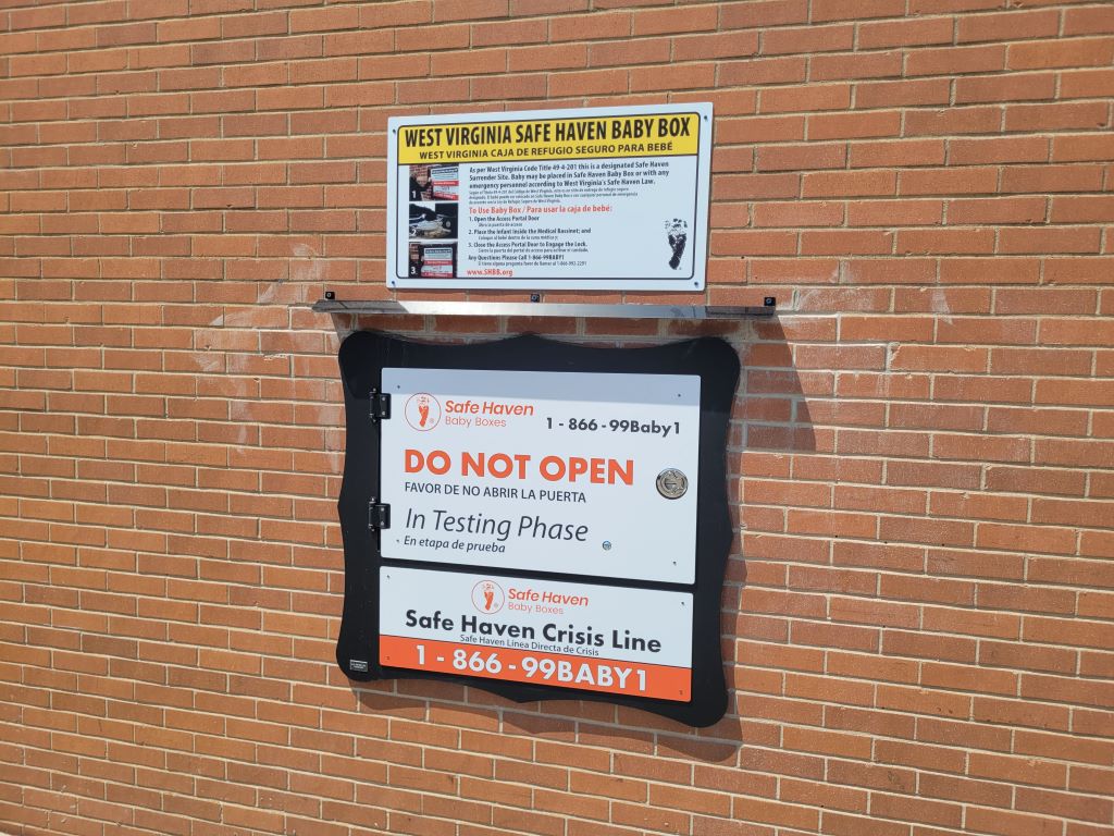 Safe Haven Baby Box at St. Albans Fire Department Central Station in St. Albans, WV