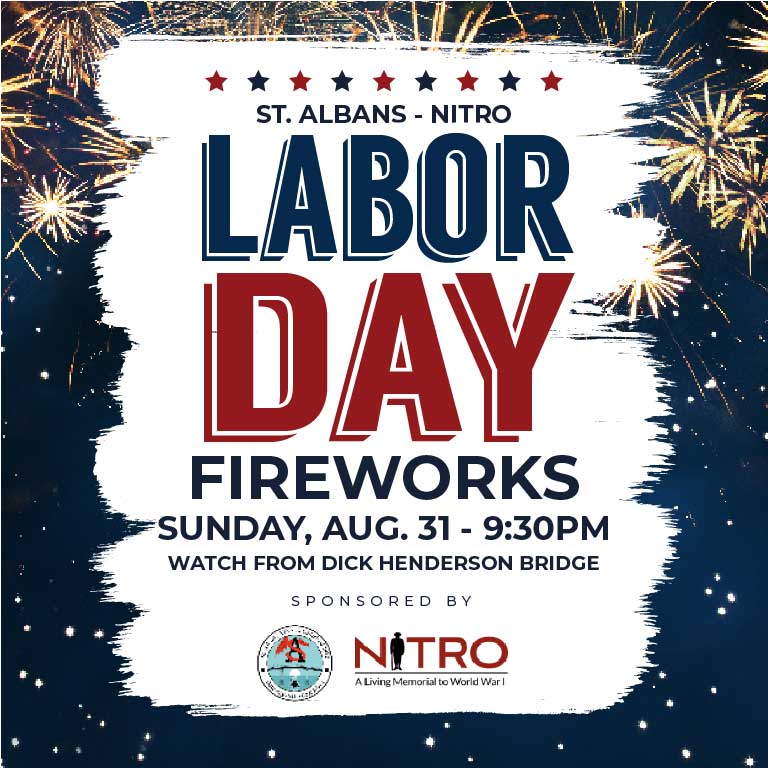 St. Albans Nitro Labor Day Fireworks - Sunday, August 31, 2025 - Dick Henderson Bridge - St. Albans, WV
