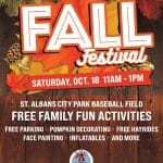 Free Family Fall Festival at St. Albans City Park - October 18, 2025 - 11am 1pm