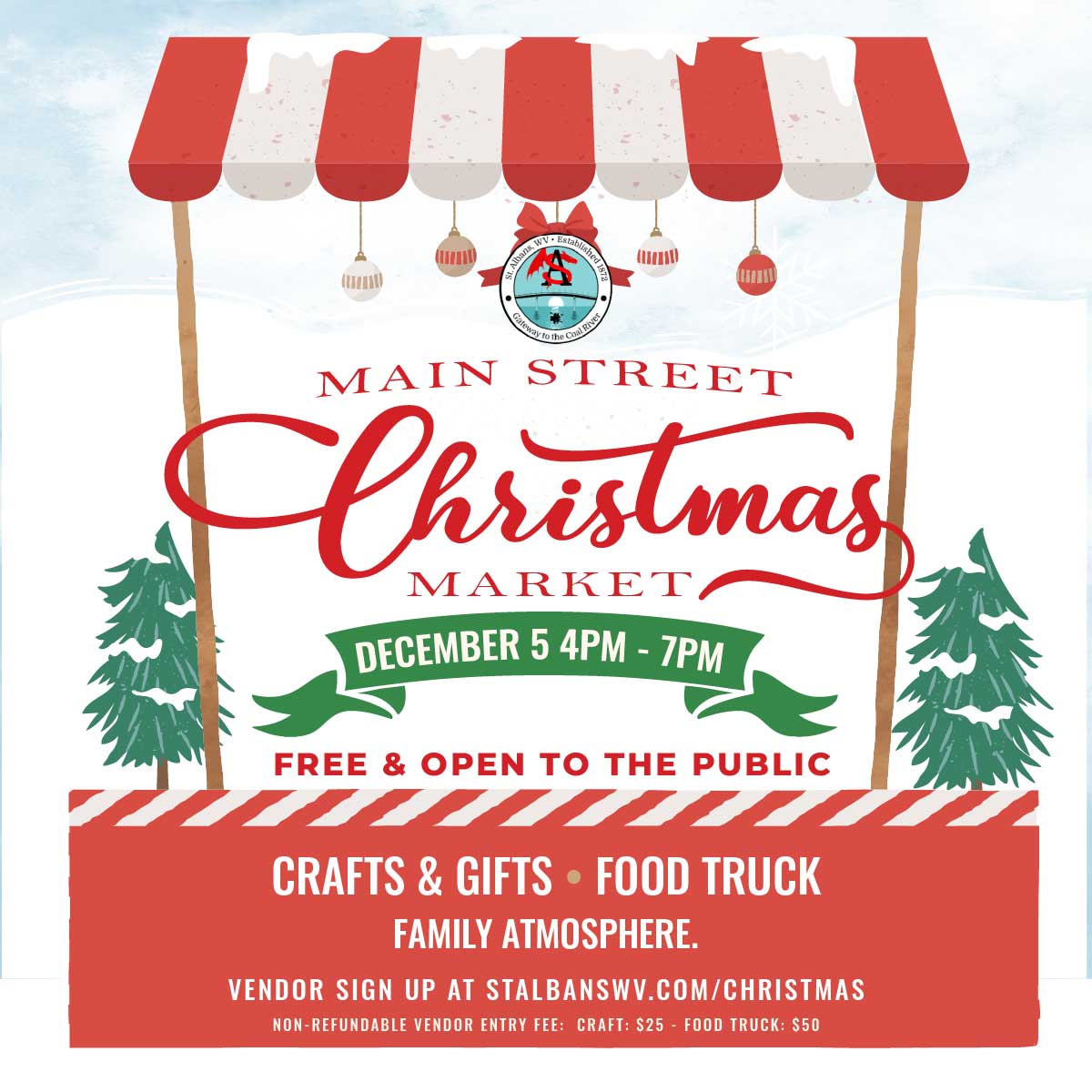 Experience the St. Albans Christmas Market on Dec 5, 4-7 PM! Enjoy crafts, food trucks, and holiday entertainment. Free to attend, vendor spots available.