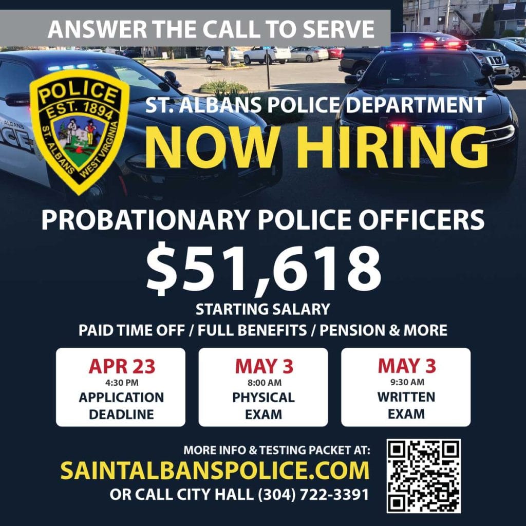 St. Albans Police Department looking for Probationary Police Officers