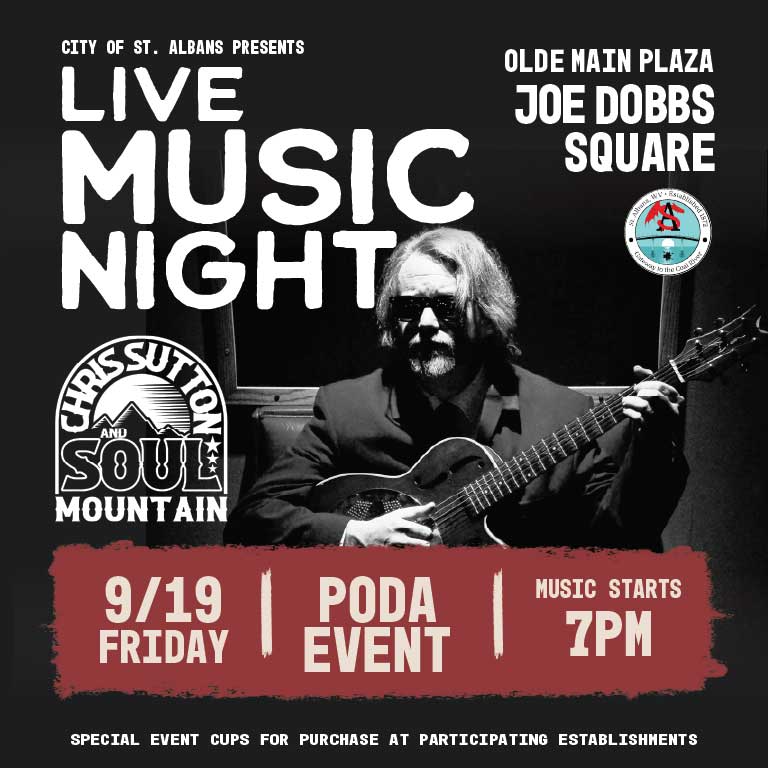 PODA Live Music Night: Chris Sutton & Soul Mountain - September 19, 2025