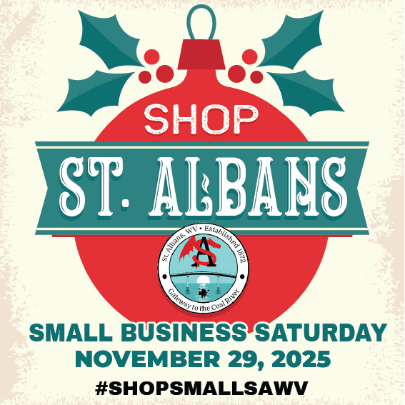 Celebrate Small Business Saturday in St. Albans, WV on November 29! Shop, dine, and support local businesses that keep our community strong.