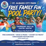 Free Family Pool Party at St. Albans City Park Pool