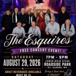 The Esquires – Live at Roadside Park Date: Saturday, August 29, 2026
