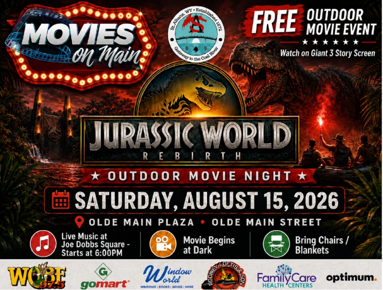Join the City of St. Albans for another Movies on Main event on Saturday, August 15, 2026.