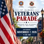 2026 St. Albans veterans parade - November 7, 2026 - 11am