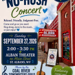 no hush concert alban arts center september 2026